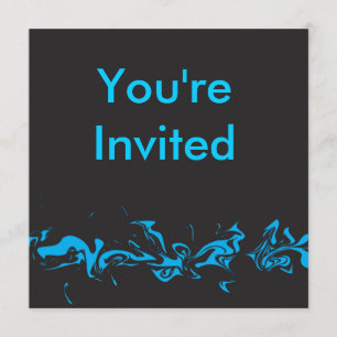 Invitation tourbillon bleu