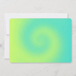 Invitation Tourbillon Ombré Turquoise Jaune Uni