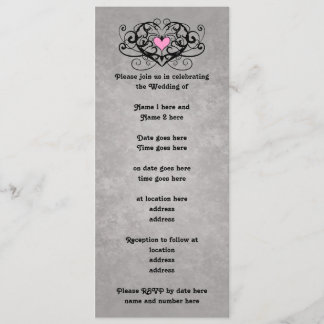 Invitation Tourbillons romantiques et mariage de coeur