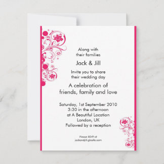 Invitation Tourbillons (rose) 4,25x5,5
