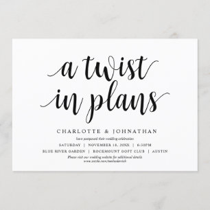 Invitation Tournage dans les plans, Mariage Modifier la date