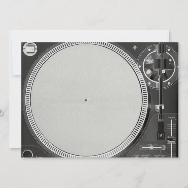Invitation Tourne-disque DJ (Devant)