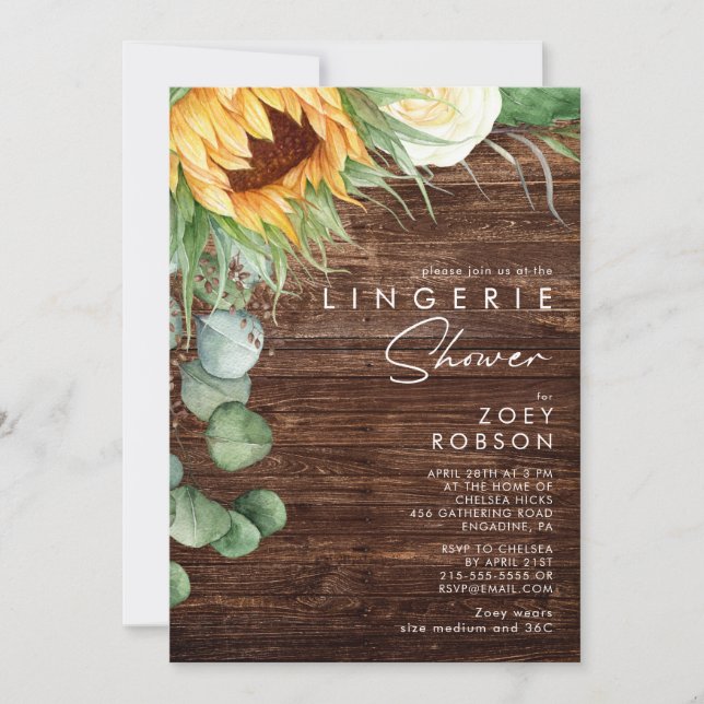 Invitation Tournée de pays audacieux | Bois Lingerie Douche (Devant)