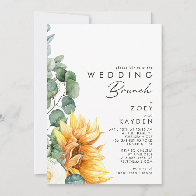 Invitation Tournée de pays audacieux | Brunch Mariage (Devant)