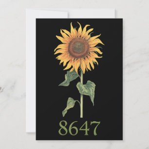 Invitation Tournesol 8647 86 47 Subtle Anti Trump Floral Boho