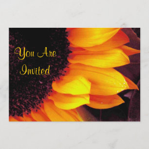 Invitation Tournesol d'or vous êtes mariage invité