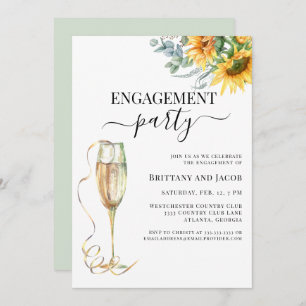 Invitation Tournesol Elegant Mariage Party