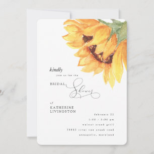 Invitation Tournesol Fixe Élégant Élégant Shower de Mariée