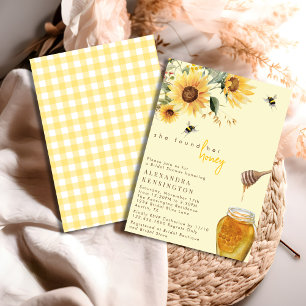 Invitation Tournesol Jaune Elle a Trouvé Son Honey Shower de