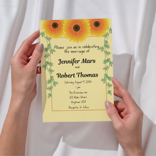 Invitation Tournesol Levant Joyeux