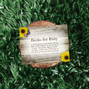 Invitation Tournesol Papillons Roses Livres Pour Baby Shower