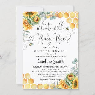 Invitation Tournesol Qu'est-ce qui va bébé Baby shower abeill