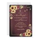 Tournesol rustique Bourgogne Bois Mariage Floral