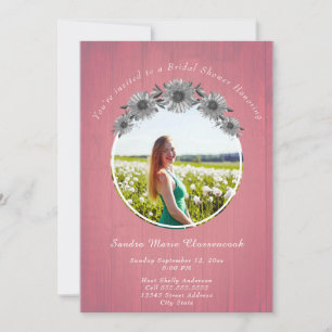 Invitation Tournesol rustique Dusty Mariage Fête des mariées 