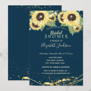 Invitation Tournesol, s, Lumières à cordes, Fête des mariées 