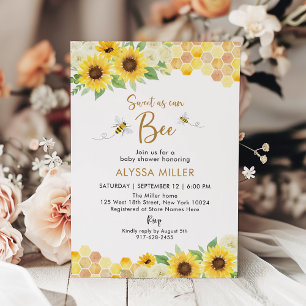 Invitation Tournesol Sucré comme peut être Baby shower