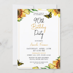 Invitation Tournesol unique 90e anniversaire
