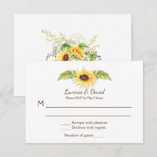 Invitation Tournesols aquarelle rustique Crâne de Longhorn RS