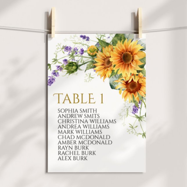 Invitation Tournesols rustiques Tableau Numéro 1 Tableau de s (Créateur téléchargé)