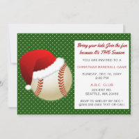 Tournoi de baseball de Noël rouge et vert