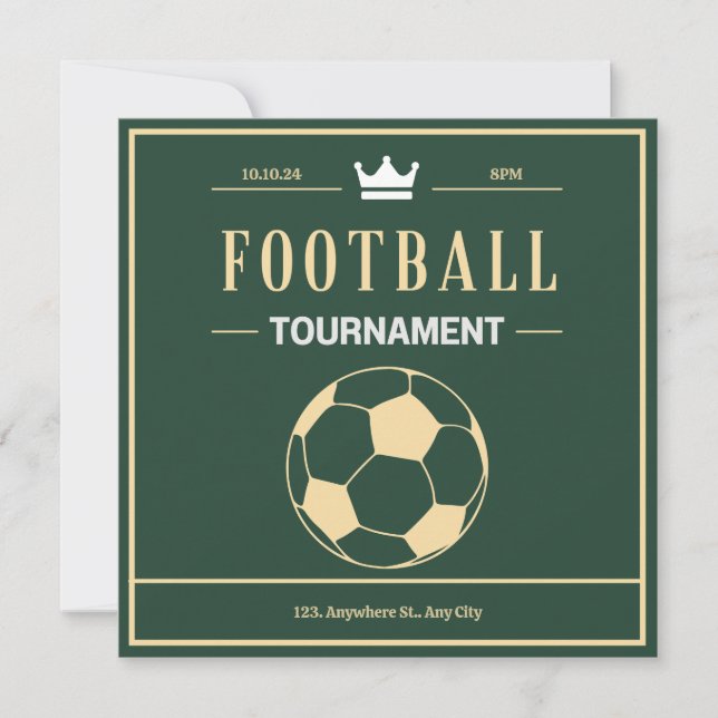 Invitation tournoi de football (Devant)