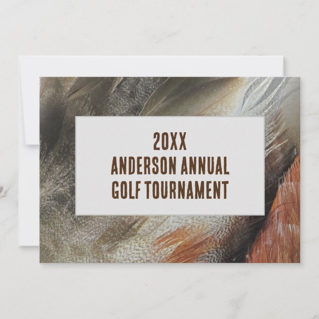 Invitation Tournoi de golf annuel à plumes pour la réunion de (Devant)