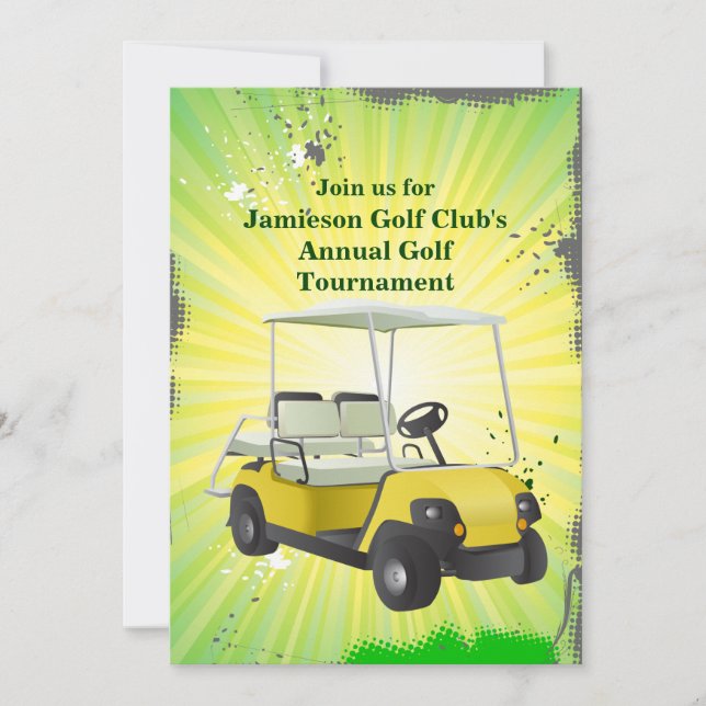 Invitation Tournoi de golf de golf de Cart (Devant)
