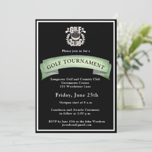 Invitation Tournoi de Ligue de Club de Golf avec Logo d'Entre