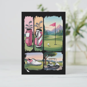 Invitation Tournoi de saison de golf drôle preppy amateur de