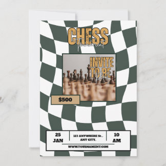 Invitation tournoi d'échecs scolaire événement universitaire