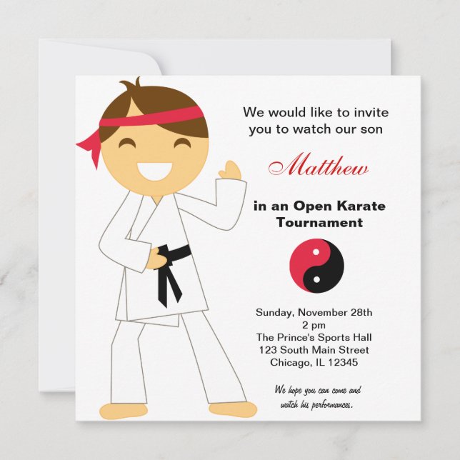 Invitation Tournoi Karate Kids (Devant)
