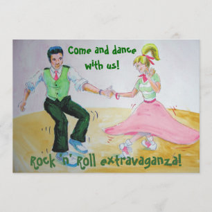 Invitation Tournons encore une fois en dansant rock and roll