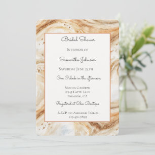 Invitation Tournures de Latte de Citrouille Baby Shower