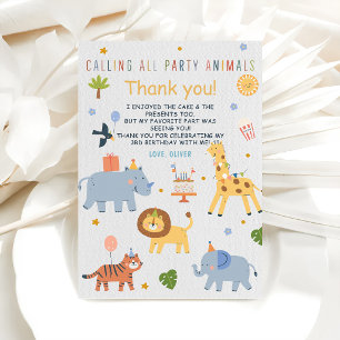 Invitation Tous les animaux de fête Safari Zoo Anniversaire