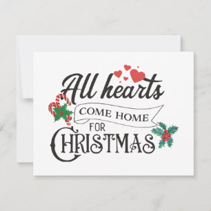 Invitation Tous les cœurs rentrent à la maison pour Noël