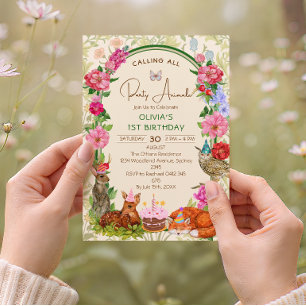 Invitation Tous les fêtards Invités Fleurs Sauvages Anniversa