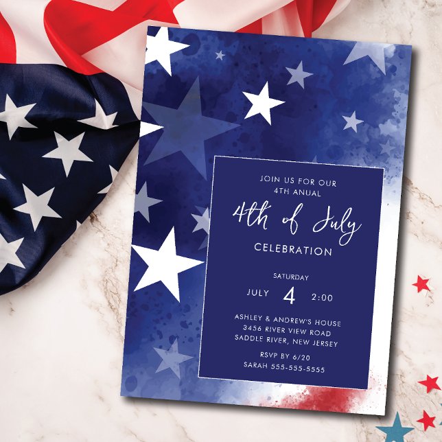Invitation Tous les partis américains 4 juillet l'invitation (Créateur téléchargé)