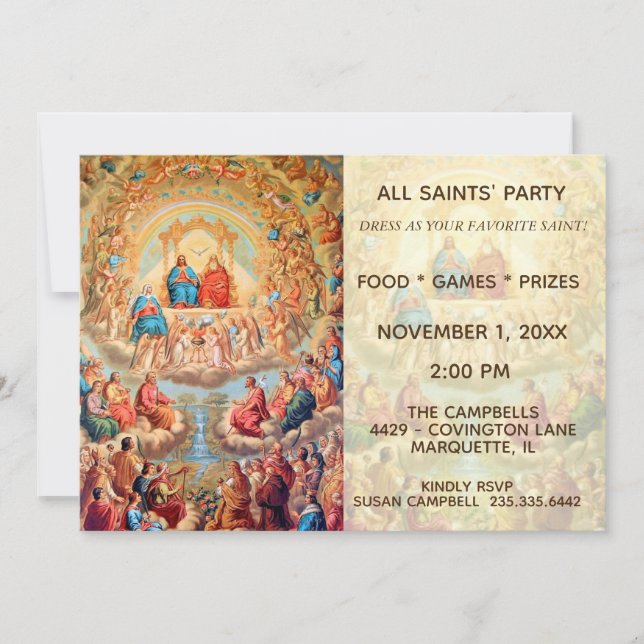 INVITATION TOUS LES SAINTS JOUR FÊTE FÊTE FÊTE FÊTE (Devant)