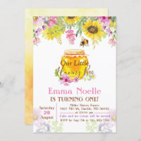 TOUT ÂGE - Honey Bumble Bee Anniversaire Invitatio