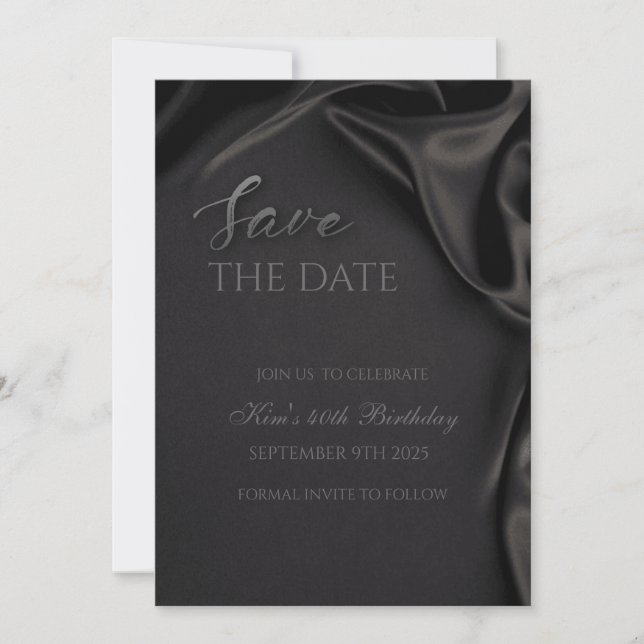 Invitation Tout Black Affair, Cravate Noire, Attire Formel, B (Devant)