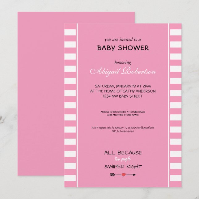 Invitation Tout Ça Parce Que Deux Personnes Ont Balayé Le Bab (Devant / Derrière)