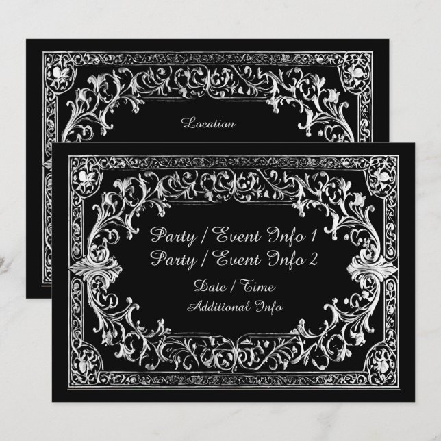 Invitation Tout cadre en argent d'occasion (Devant / Derrière)