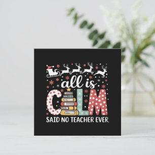 Invitation Tout Calme Dit Pas Noël Professeur Crayon Arbre