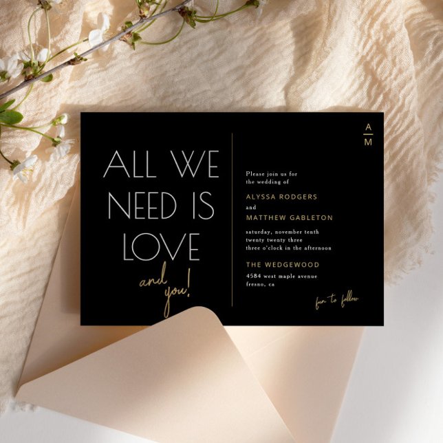 Invitation Tout ce dont nous avons besoin, c'est de l'amour | (Créateur téléchargé)