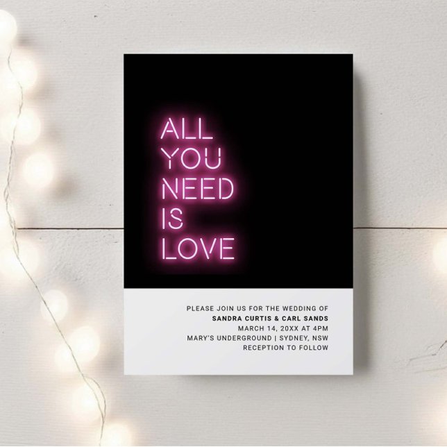 Invitation Tout ce dont vous avez besoin, c'est de l'amour Ma (Créateur téléchargé)