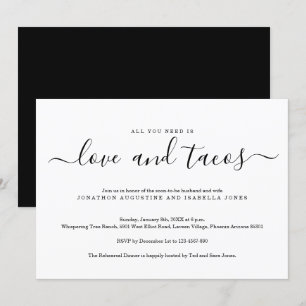 Invitation Tout ce dont vous avez besoin, c'est d'un dîner d'