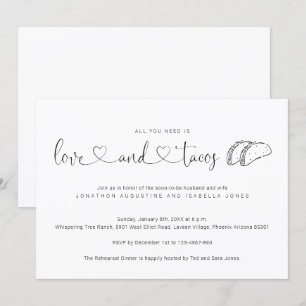 Invitation Tout ce dont vous avez besoin, c'est un dîner de r