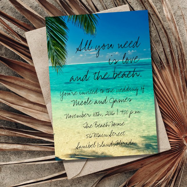 Invitation Tout ce dont vous avez besoin est Amour et l'Invit (Créateur téléchargé)