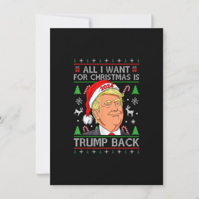 Invitation Tout ce que je veux pour Noël est Trump retour 202 (Devant)
