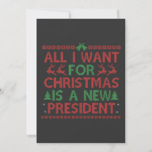 Invitation Tout ce que je veux pour Noël est un nouveau vote 